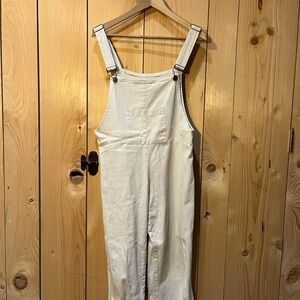 Women's Cream Denim Overalls